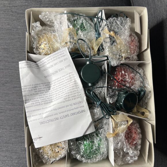 Hallmark Illuminations Snowflake Snowballs Large And Small Set 12 Total NEW - Picture 8 of 9